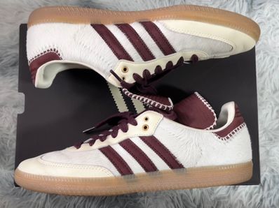 Wales Bonner × adidas Samba Pony Tonal Low "Cream White/Mystery Brown"