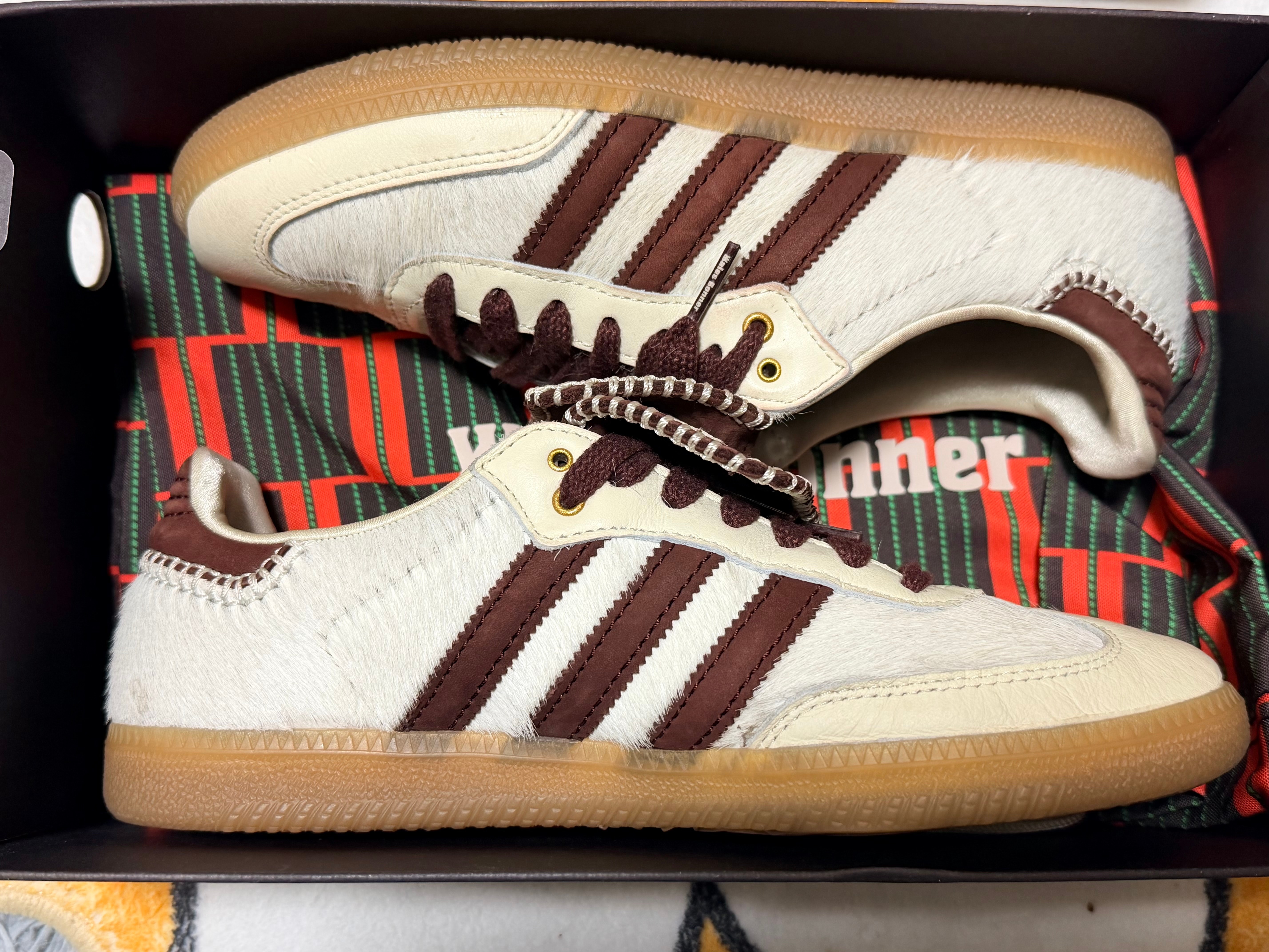 Wales Bonner × adidas Samba Pony Tonal Low "Cream White/Mystery Brown"