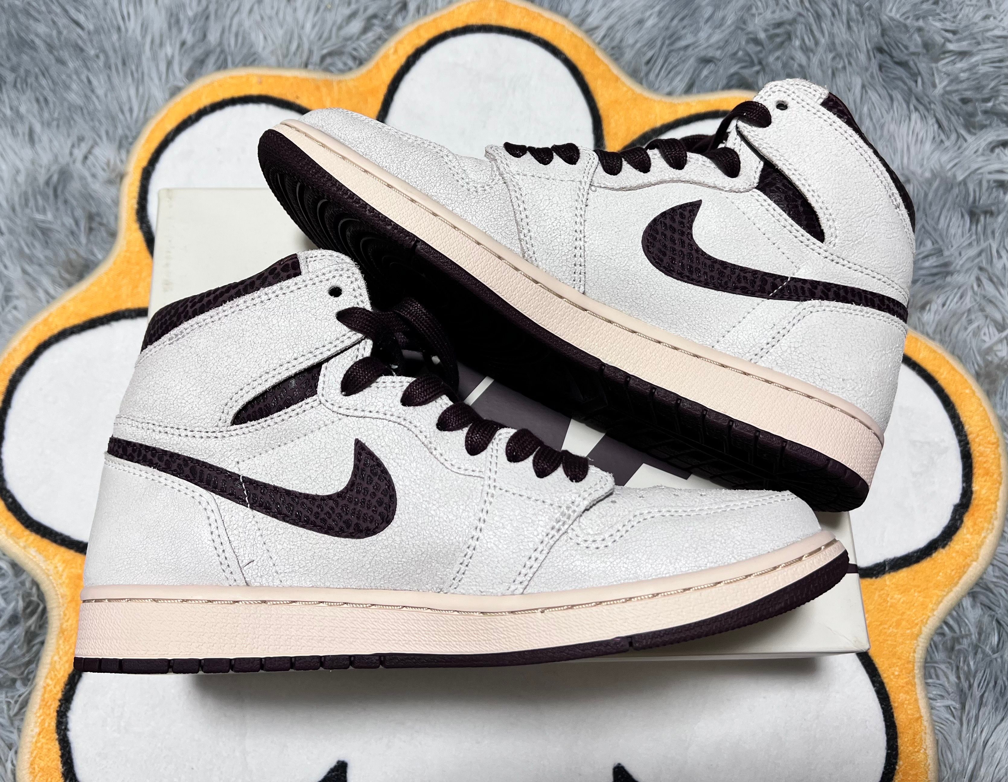 A Ma Maniere × Nike Air Jordan 1 Retro High OG "Sail and Burgundy"