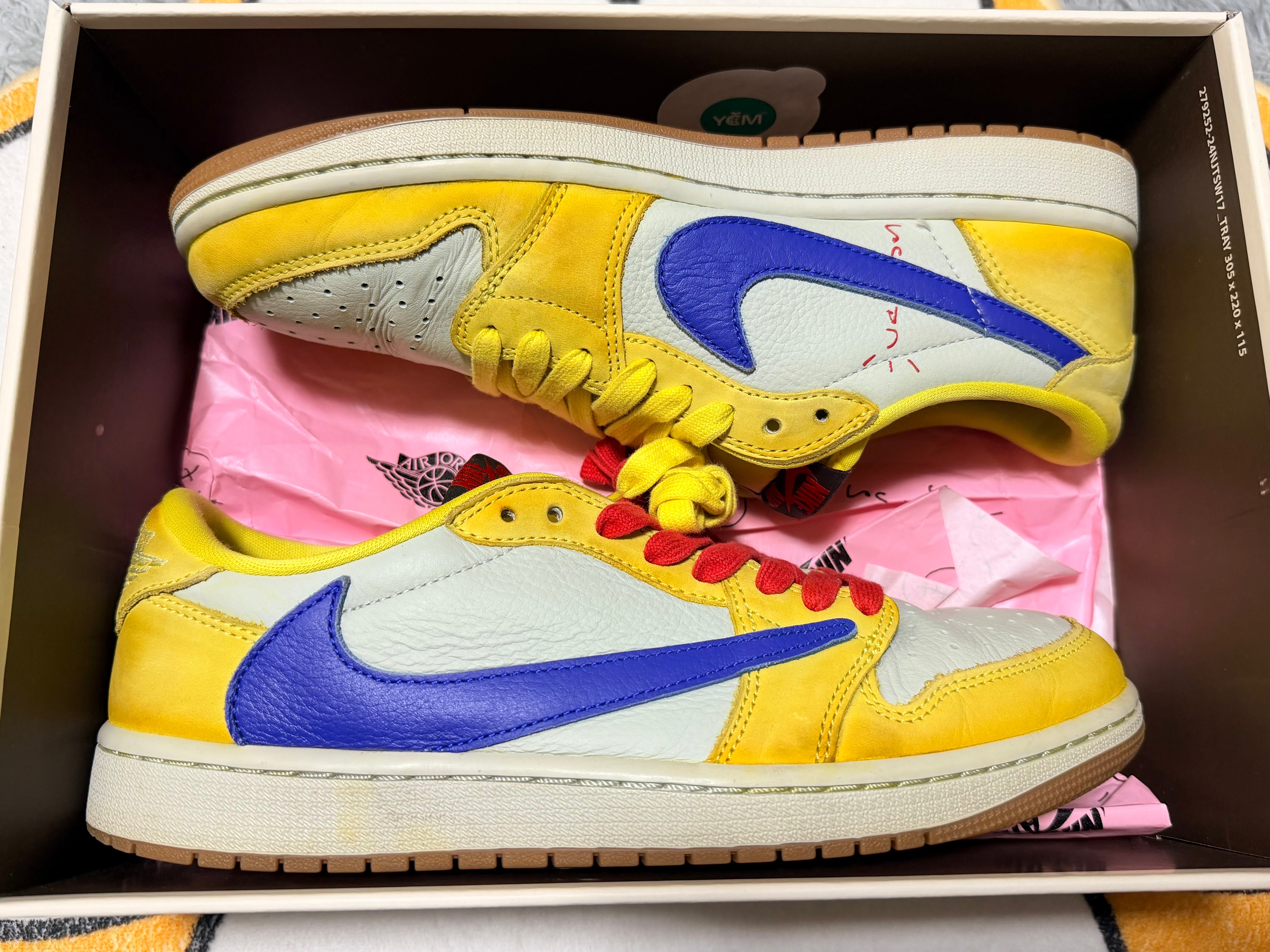 Travis Scott × Nike Women's Air Jordan 1 Retro Low OG "Canary"