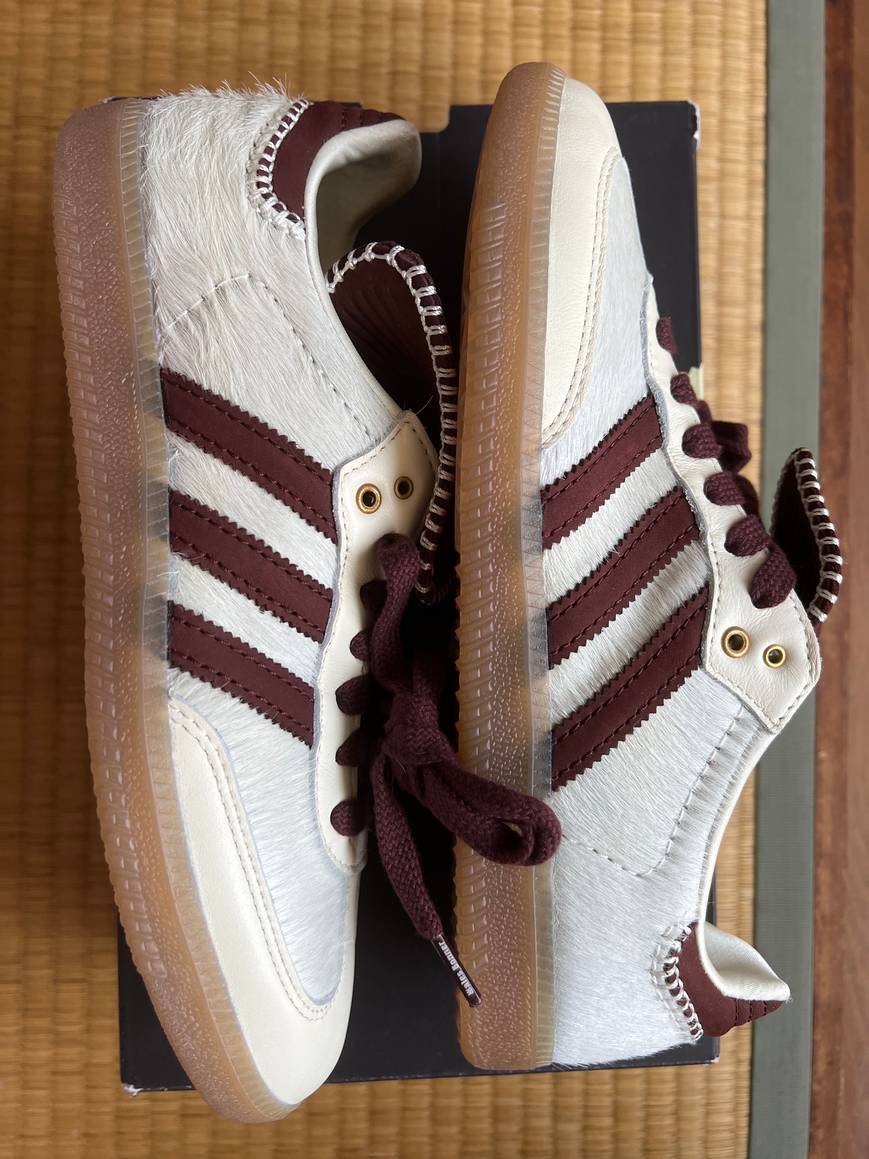 Wales Bonner × adidas Samba Pony Tonal Low "Cream White/Mystery Brown"