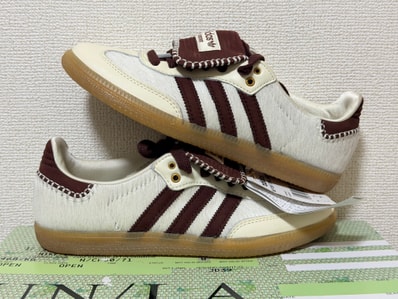 Wales Bonner × adidas Samba Pony Tonal Low "Cream White/Mystery Brown"
