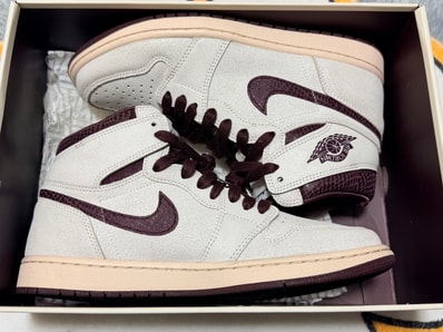 A Ma Maniere × Nike Air Jordan 1 Retro High OG "Sail and Burgundy"