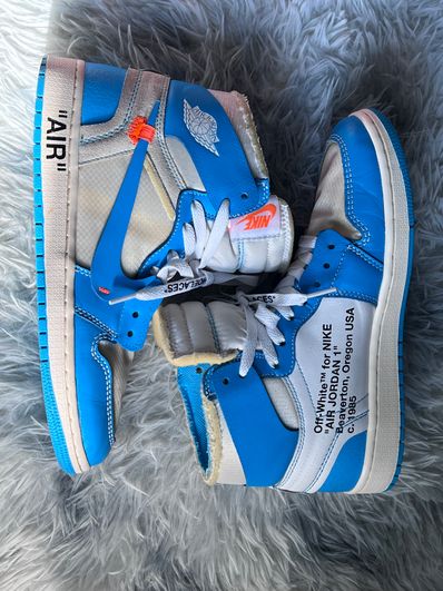 Off-White × Nike Air Jordan 1 High UNC "White/Dark Powder Blue"