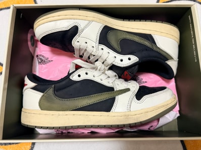 Travis Scott × Nike Women's Air Jordan 1 Low OG "Medium Olive"