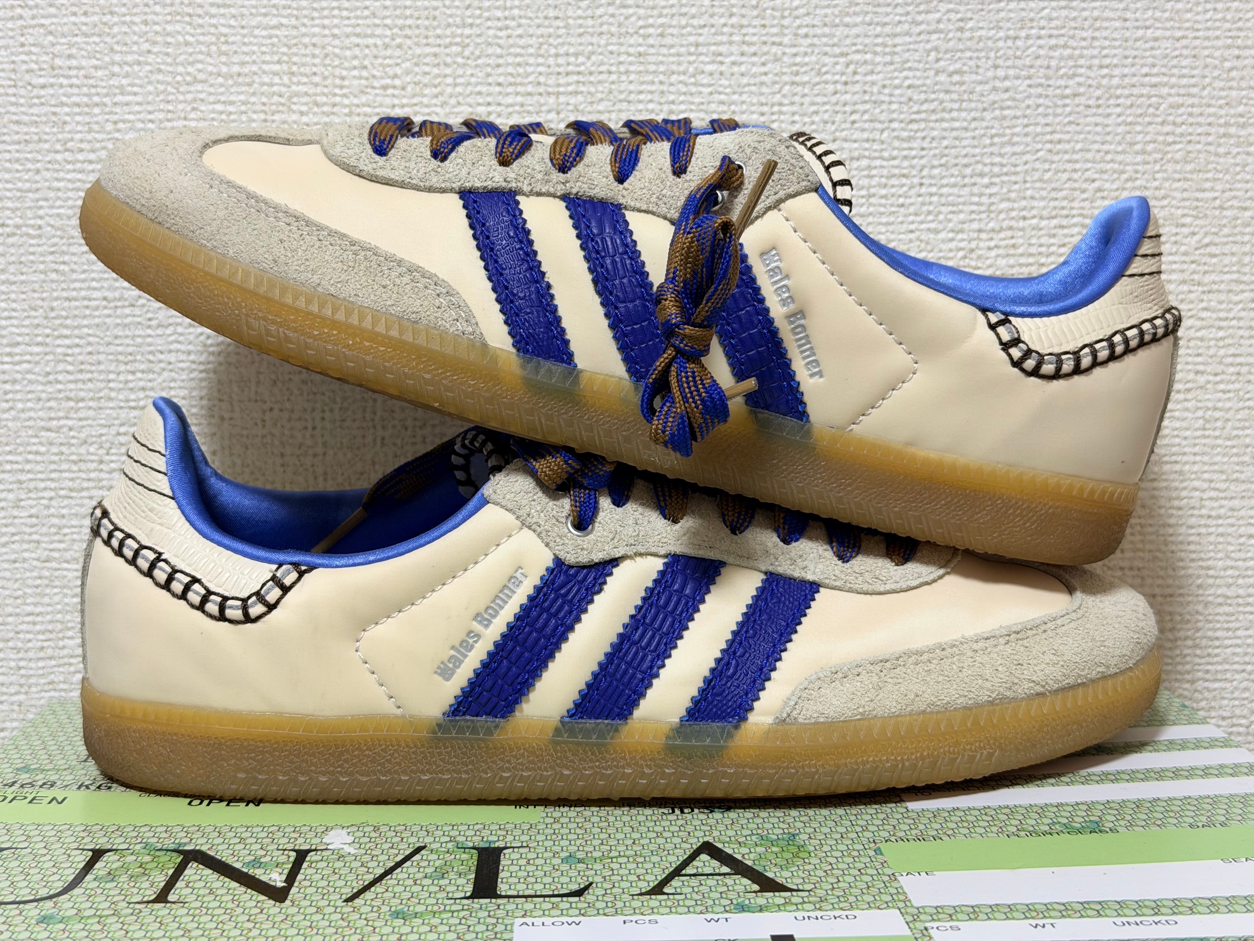 Wales Bonner × adidas Nylon Samba "Wonder Clay/Team Royal Blue/Wonder White"