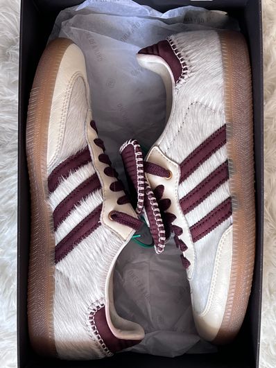 Wales Bonner × adidas Samba Pony Tonal Low "Cream White/Mystery Brown"