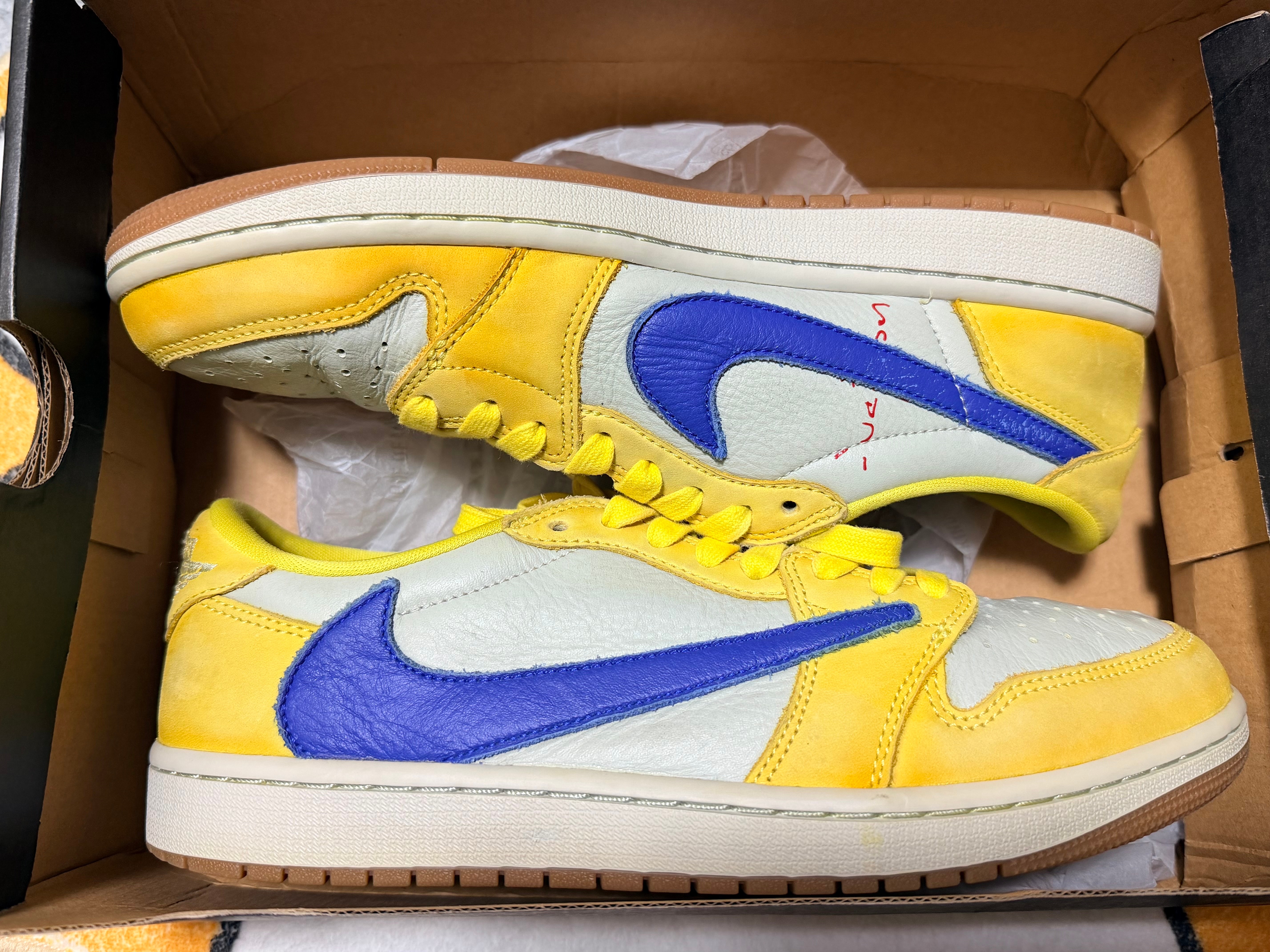 Travis Scott × Nike Women's Air Jordan 1 Retro Low OG "Canary"