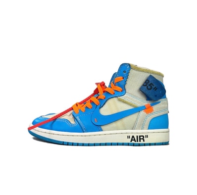 Off-White × Nike Air Jordan 1 High UNC "White/Dark Powder Blue"