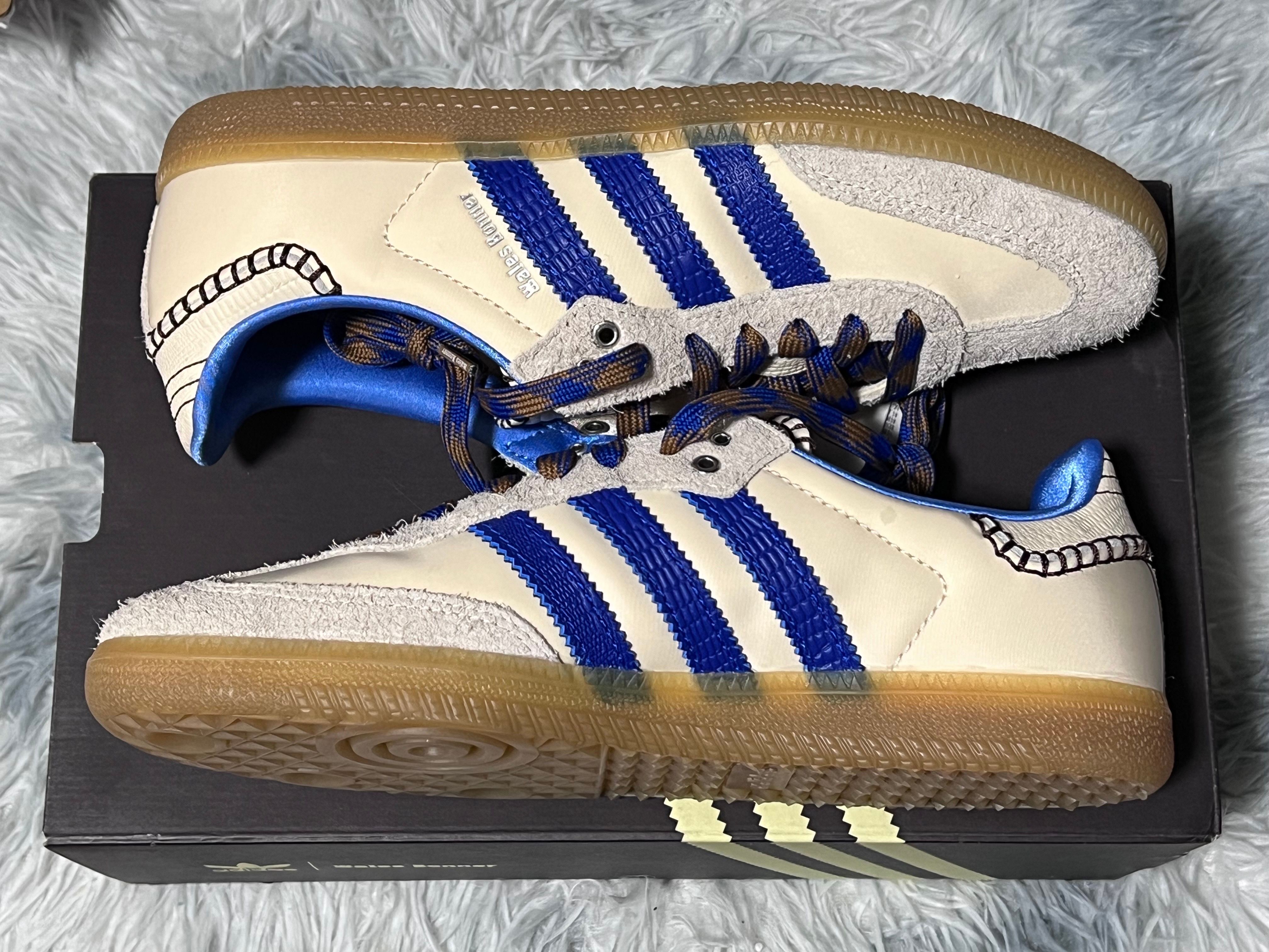 Wales Bonner × adidas Nylon Samba "Wonder Clay/Team Royal Blue/Wonder White"
