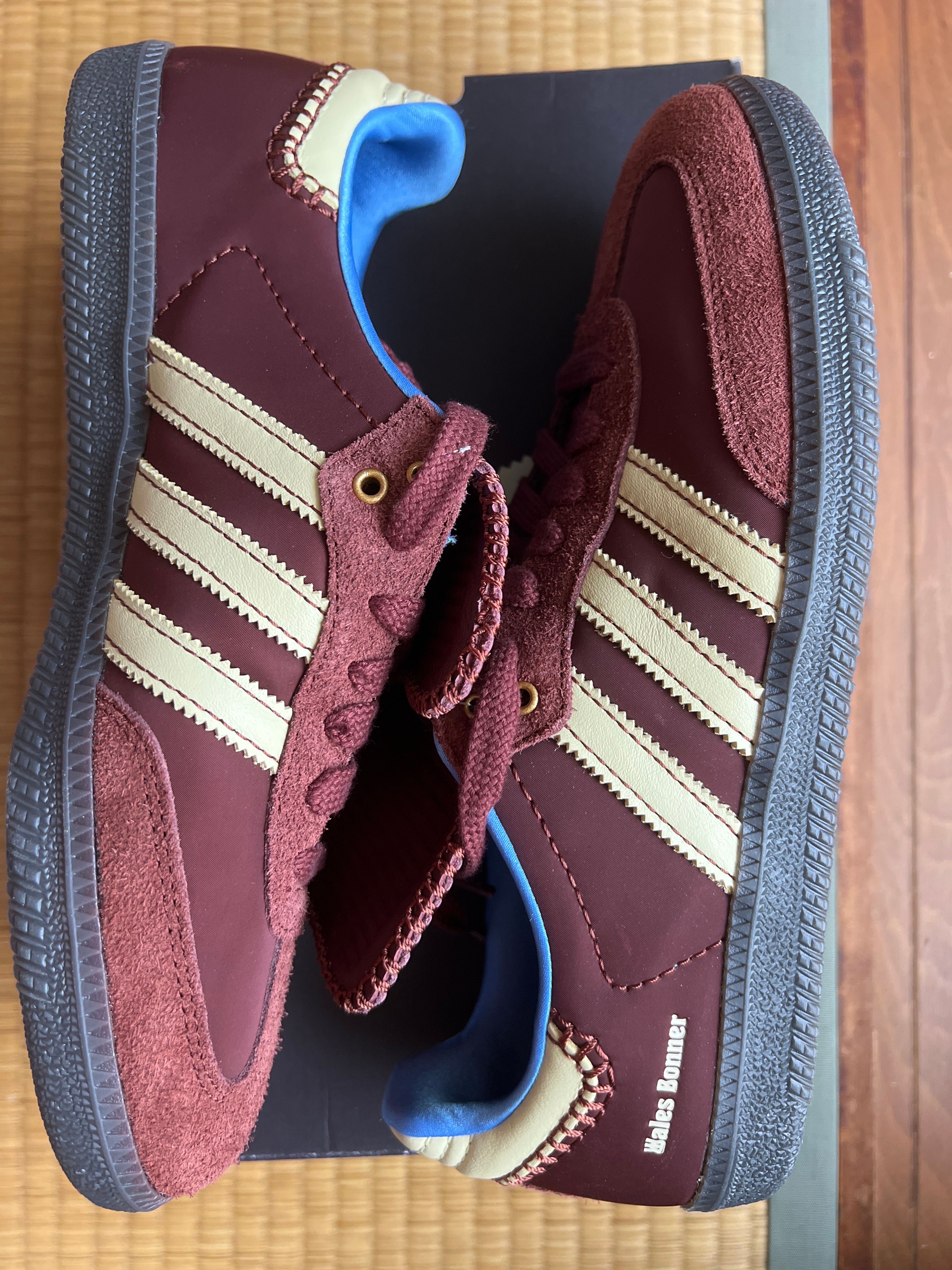 Wales Bonner × adidas Samba Nylon Low "Fox Brown/Sandy Beige/Lucky Blue"