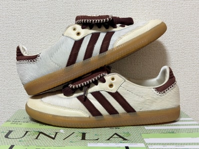 Wales Bonner × adidas Samba Pony Tonal Low "Cream White/Mystery Brown"