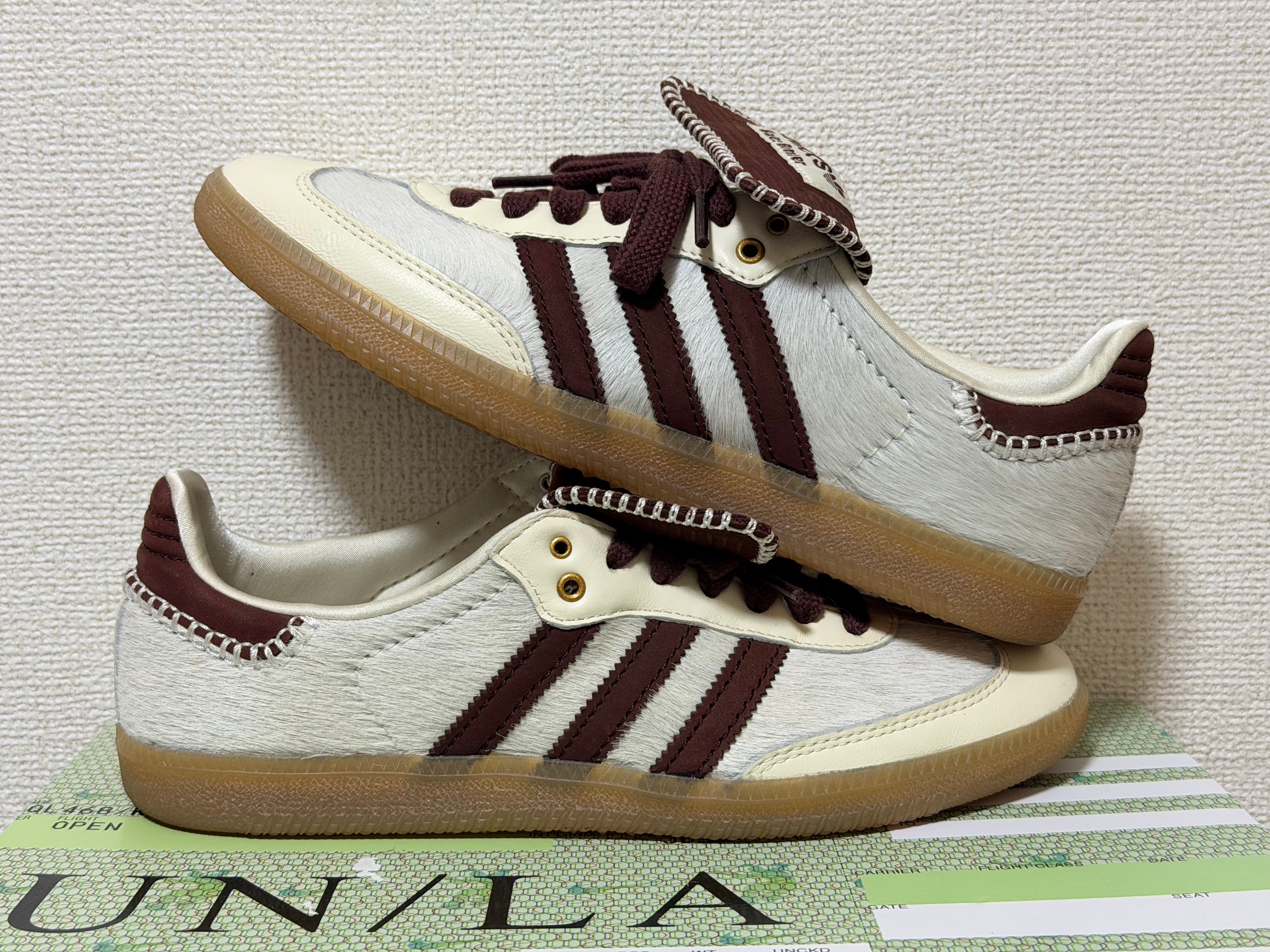 Wales Bonner × adidas Samba Pony Tonal Low "Cream White/Mystery Brown"