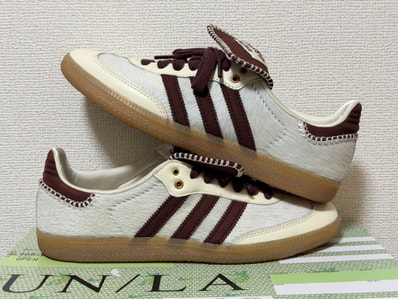 Wales Bonner × adidas Samba Pony Tonal Low "Cream White/Mystery Brown"
