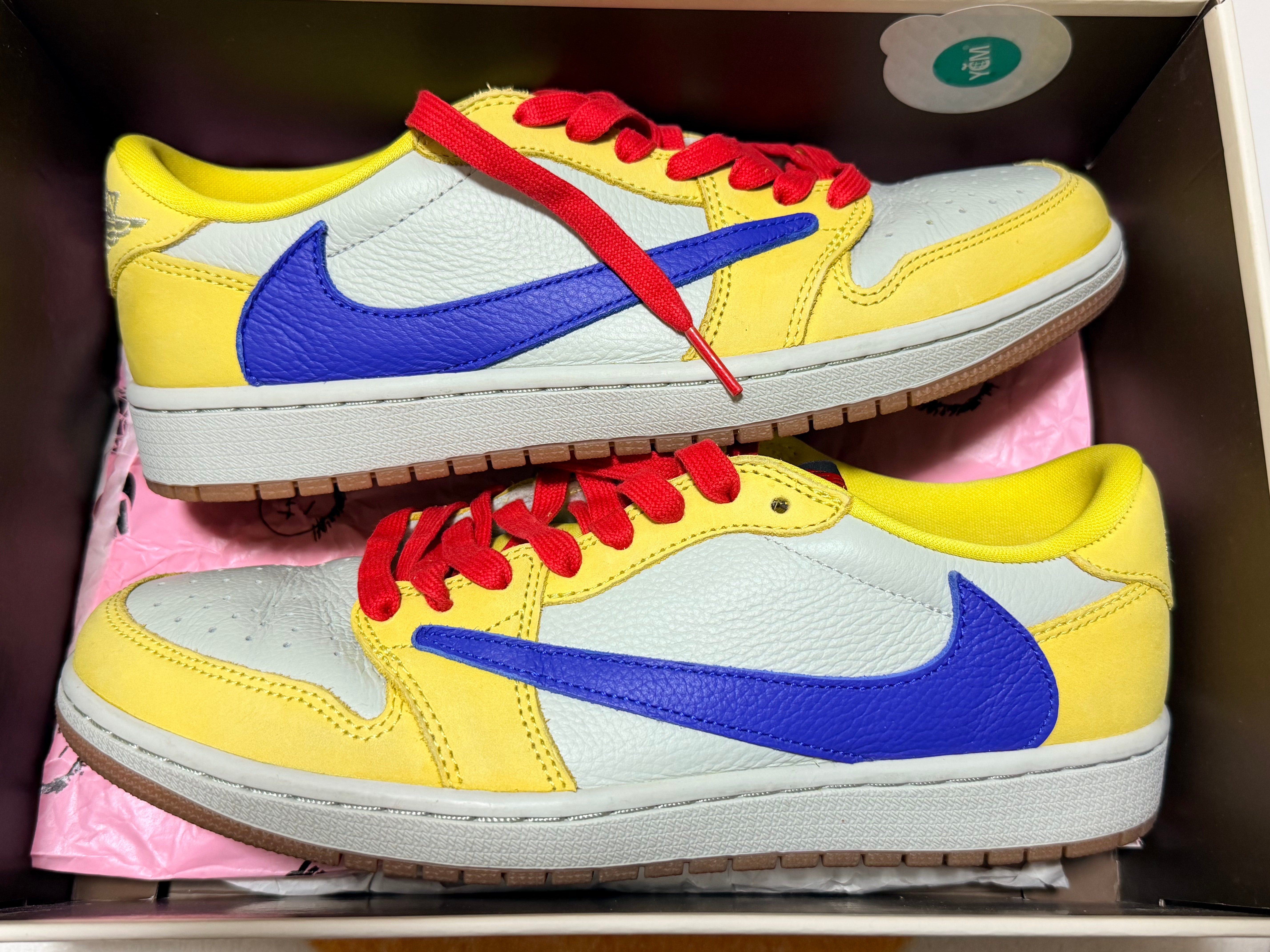 Travis Scott × Nike Women's Air Jordan 1 Retro Low OG "Canary"