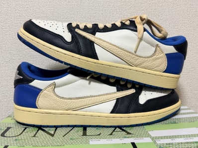 Travis Scott × fragment design × Nike Air Jordan 1 Low OG SP "Military Blue"