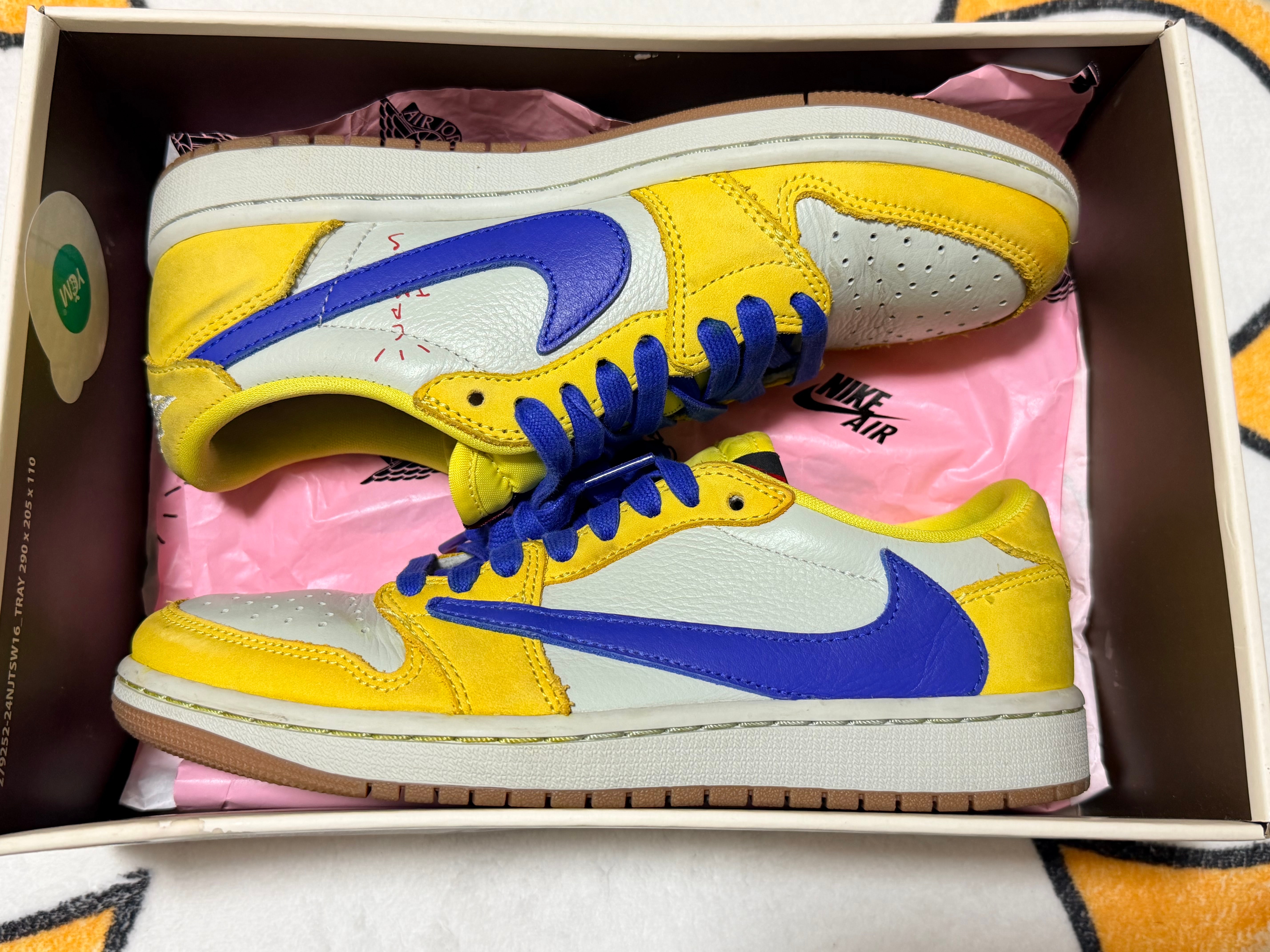 Travis Scott × Nike Women's Air Jordan 1 Retro Low OG "Canary"