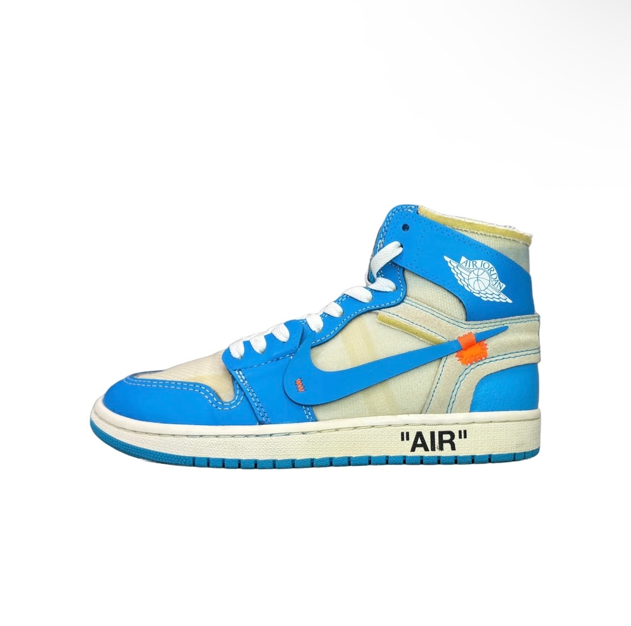 Off-White × Nike Air Jordan 1 High UNC "White/Dark Powder Blue"