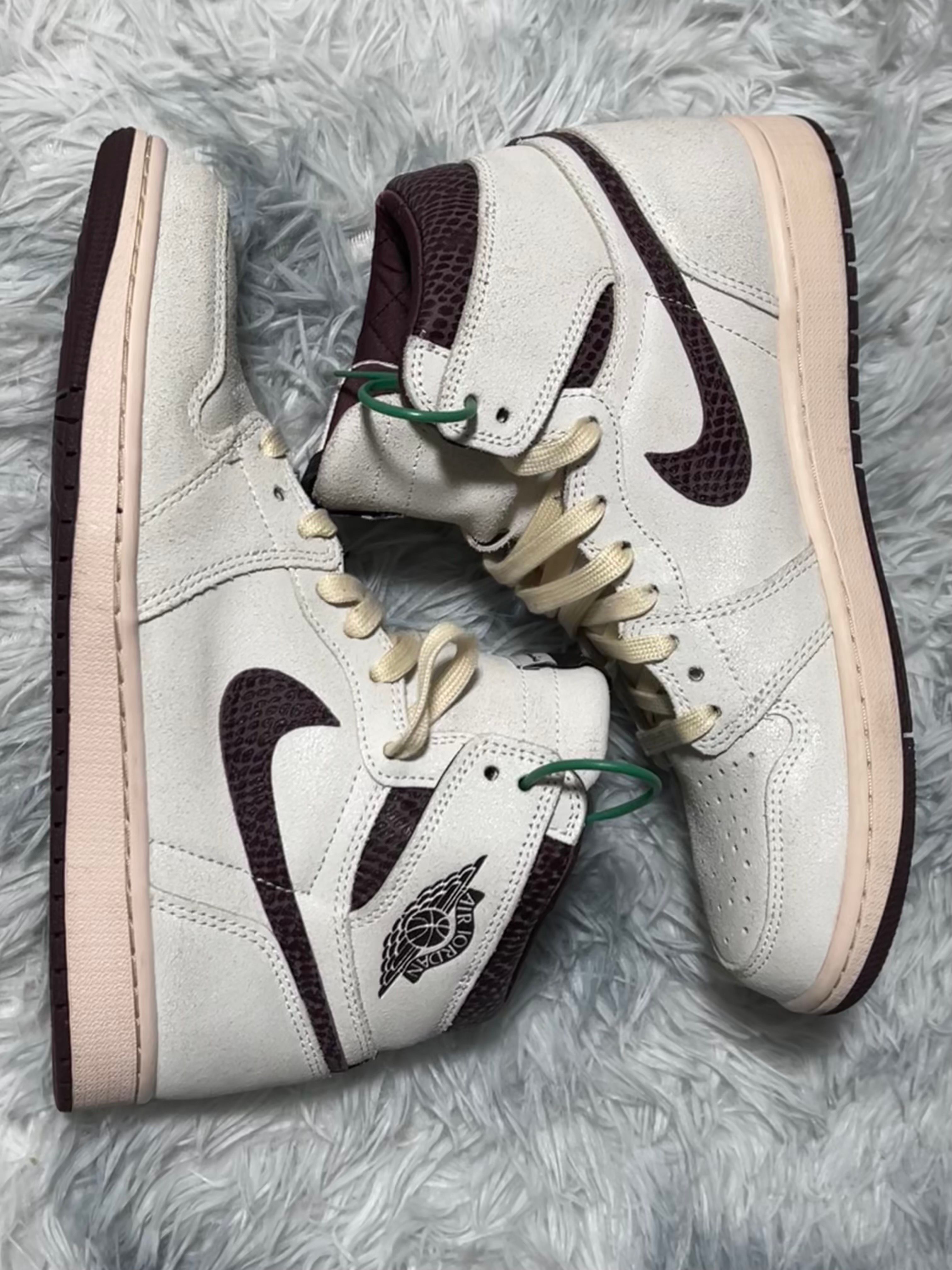 A Ma Maniere × Nike Air Jordan 1 Retro High OG "Sail and Burgundy"