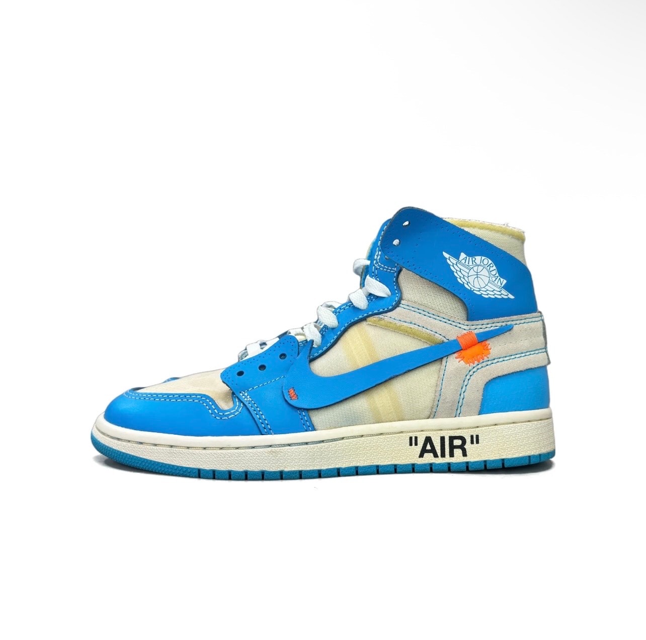 Off-White × Nike Air Jordan 1 High UNC "White/Dark Powder Blue"