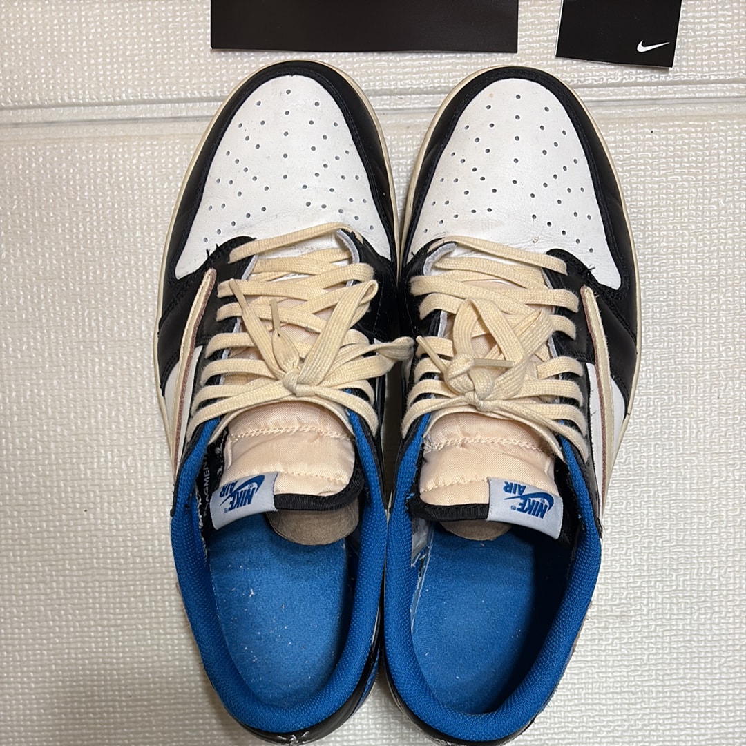 Travis Scott × fragment design × Nike Air Jordan 1 Low OG SP "Military Blue"