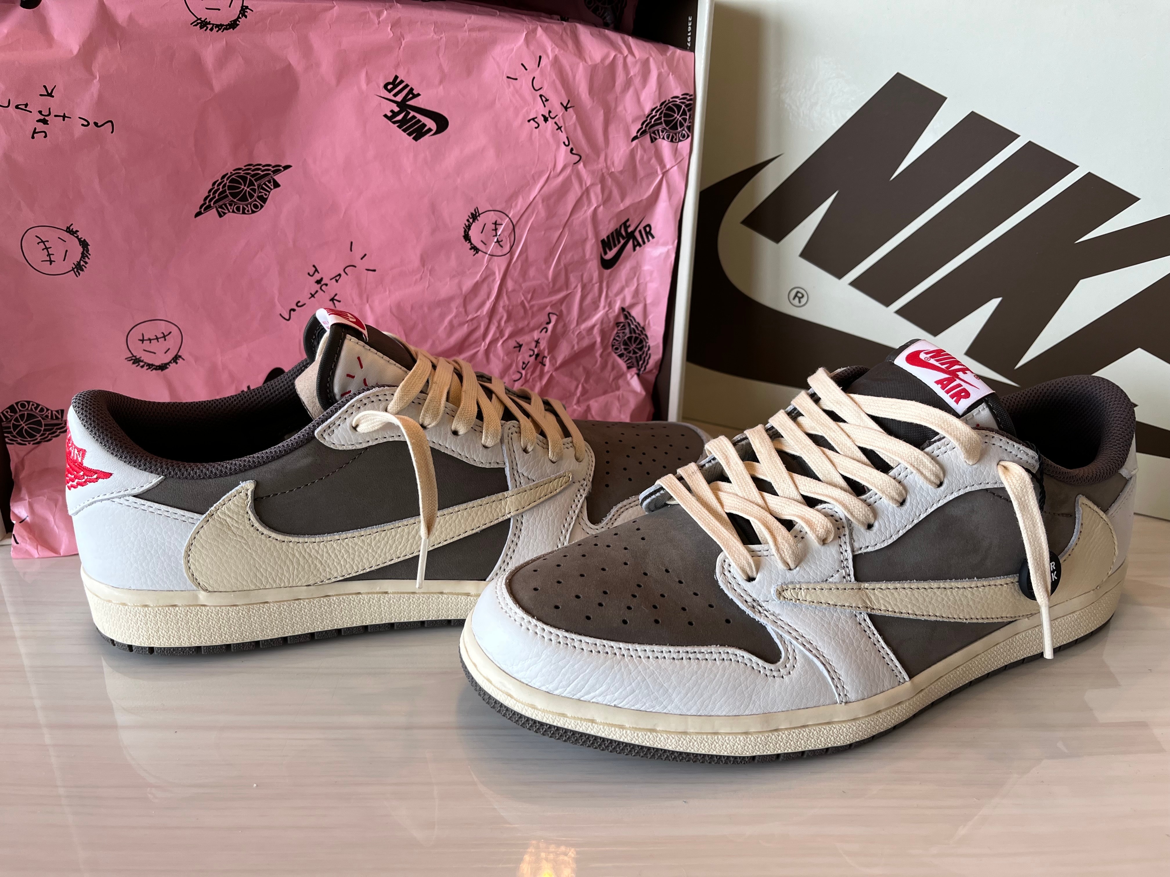 Travis Scott × Nike Air Jordan 1 Low OG SP "Reverse Mocha/Sail and Ridgerock"