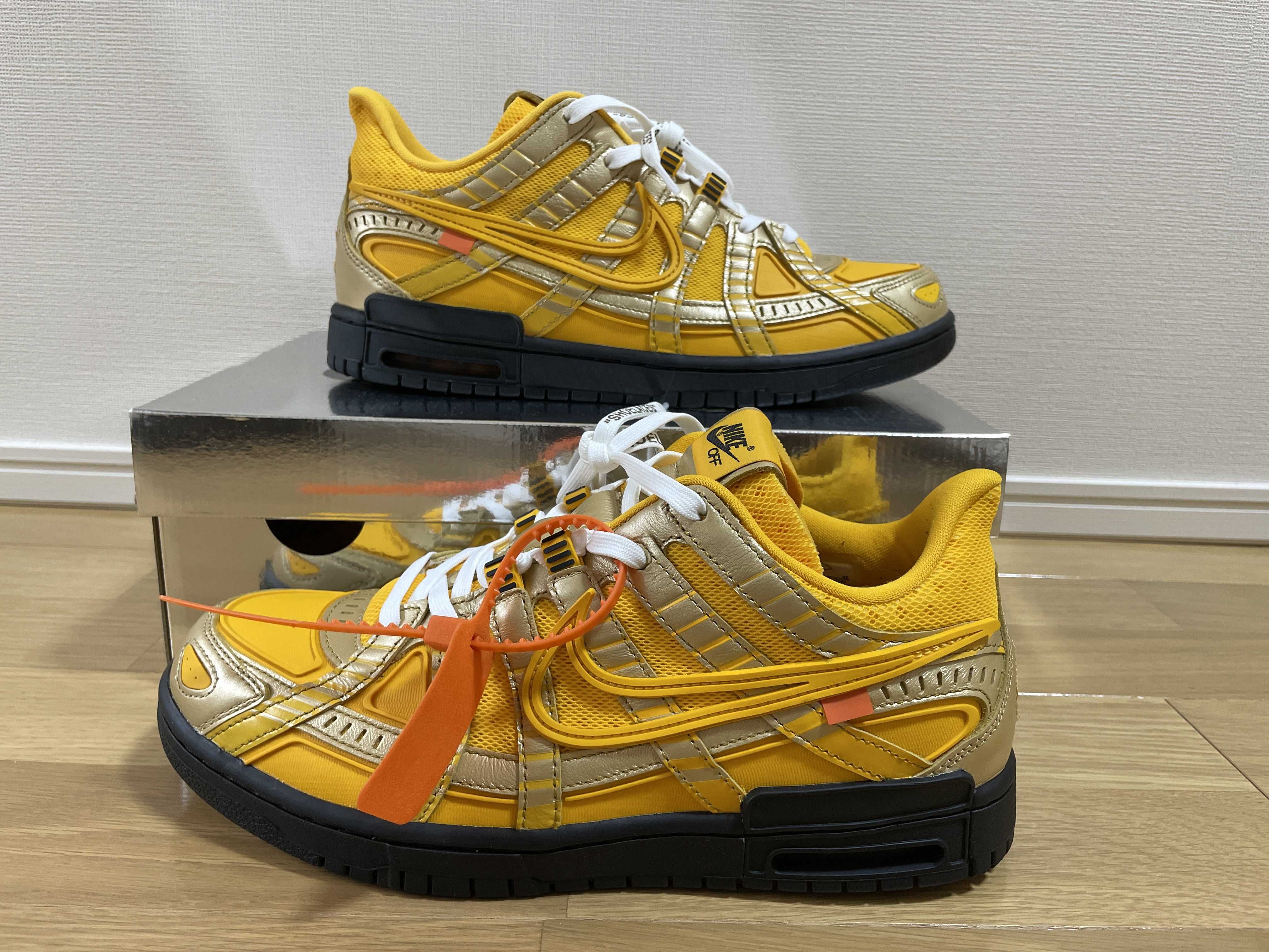Off-White × Nike Air Rubber Dunk "University Gold"