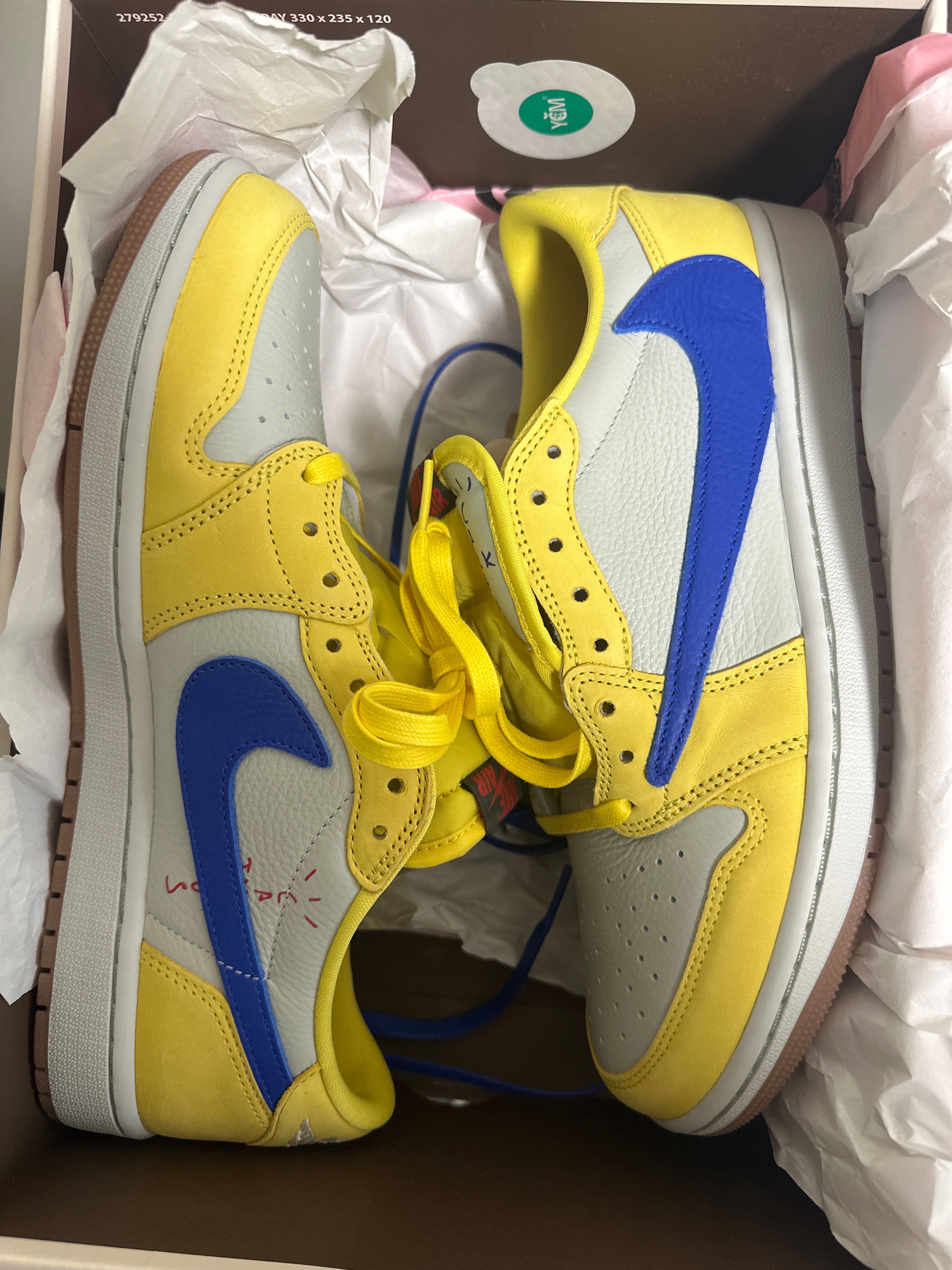 Travis Scott × Nike Women's Air Jordan 1 Retro Low OG "Canary"