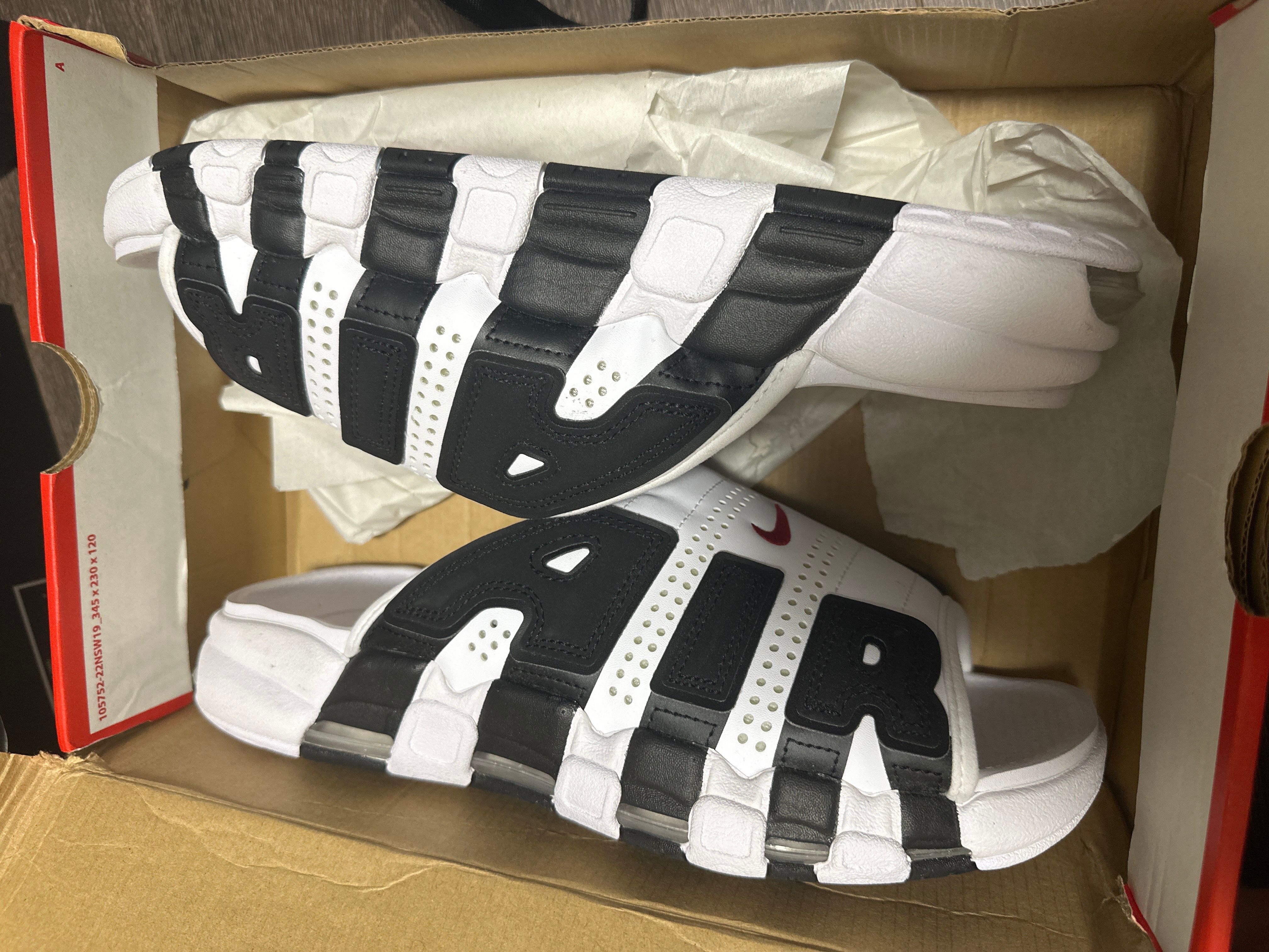 Nike Air More Uptempo Slide "White and Black"