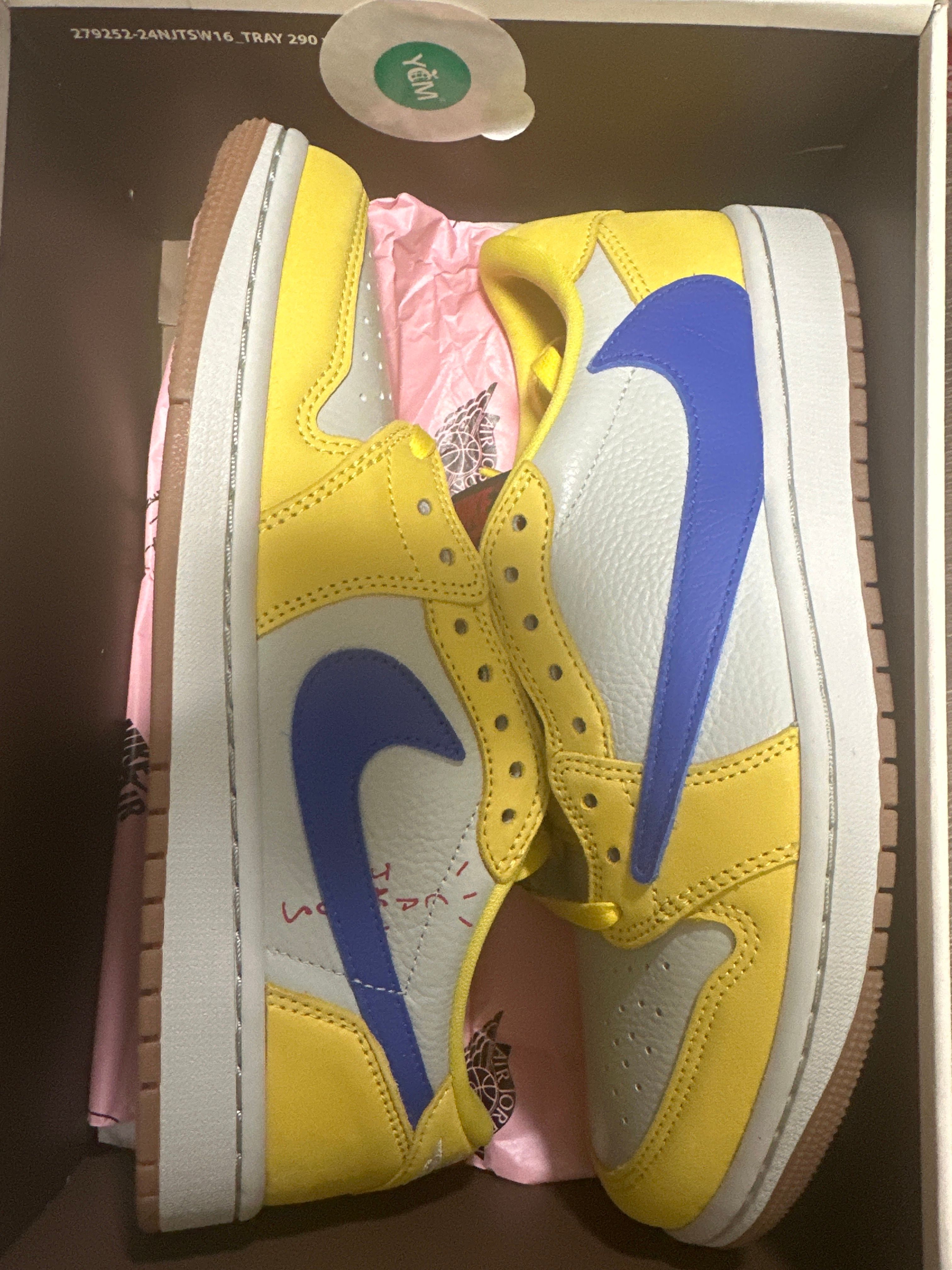 Travis Scott × Nike Women's Air Jordan 1 Retro Low OG "Canary"