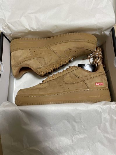 Supreme × Nike Air Force 1 Low "Flax/Wheat"