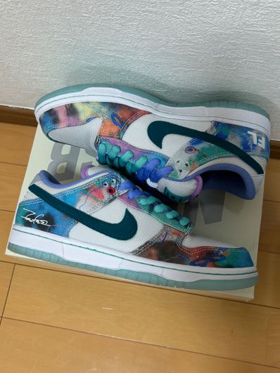 Futura × Nike SB Dunk Low "White and Geode Teal"