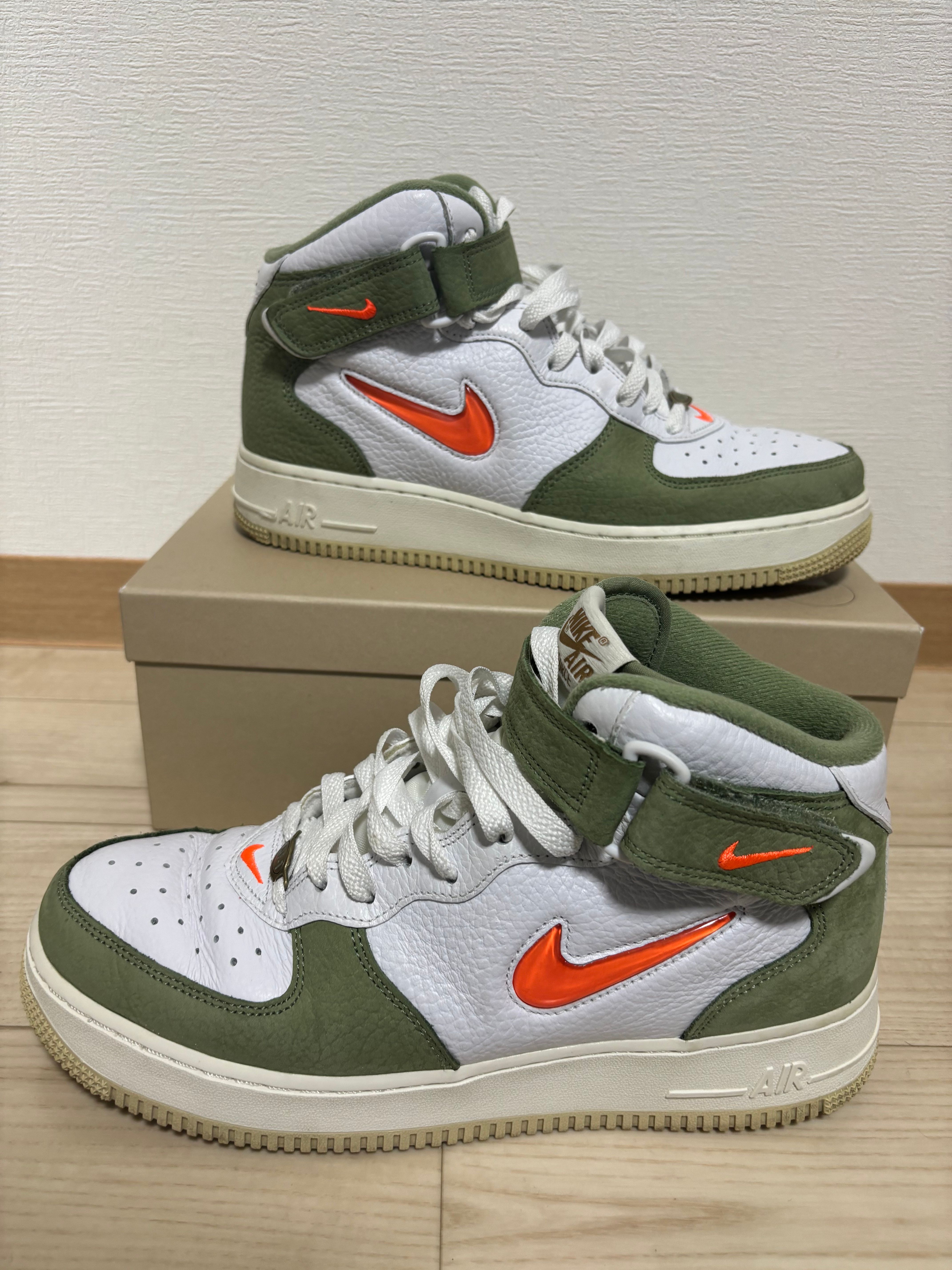 Nike Air Force 1 Mid QS "Olive Green and Total Orange"