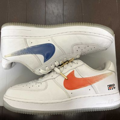 KITH × Nike Air Force 1 Low "White/Rush Blue/White/Brilliant Orange"