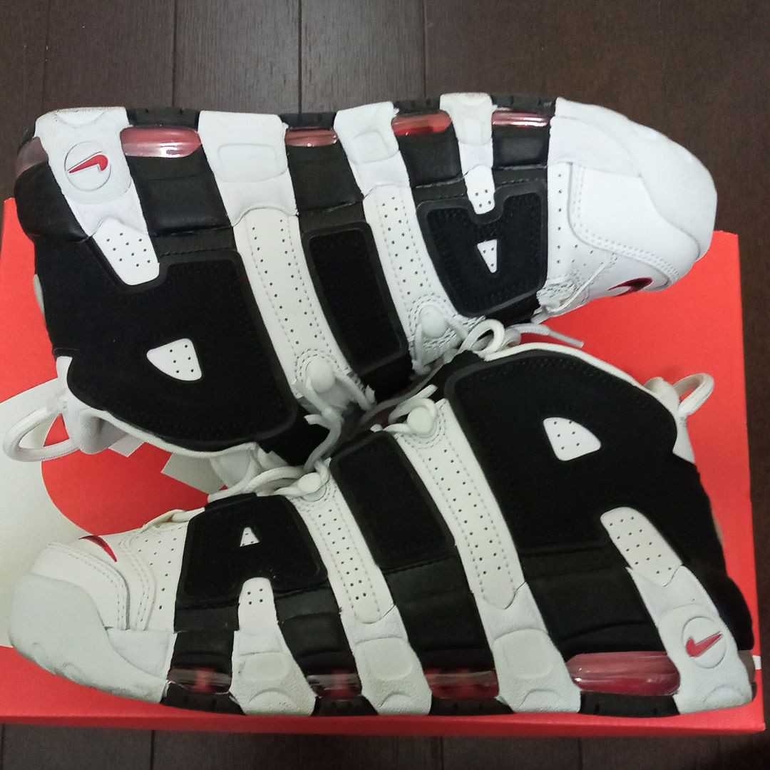 NIKE AIR MORE UPTEMPO "WHITE/BLACK/UNIVERSITY RED"(2020)