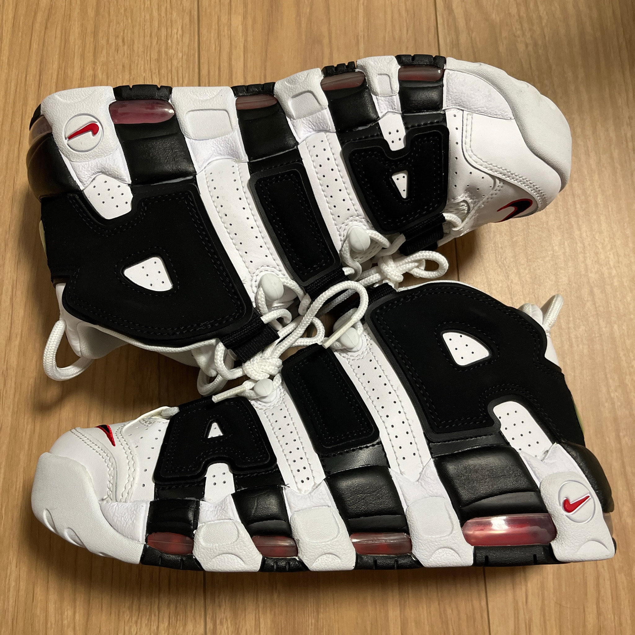 NIKE AIR MORE UPTEMPO "WHITE/BLACK/UNIVERSITY RED"(2020)