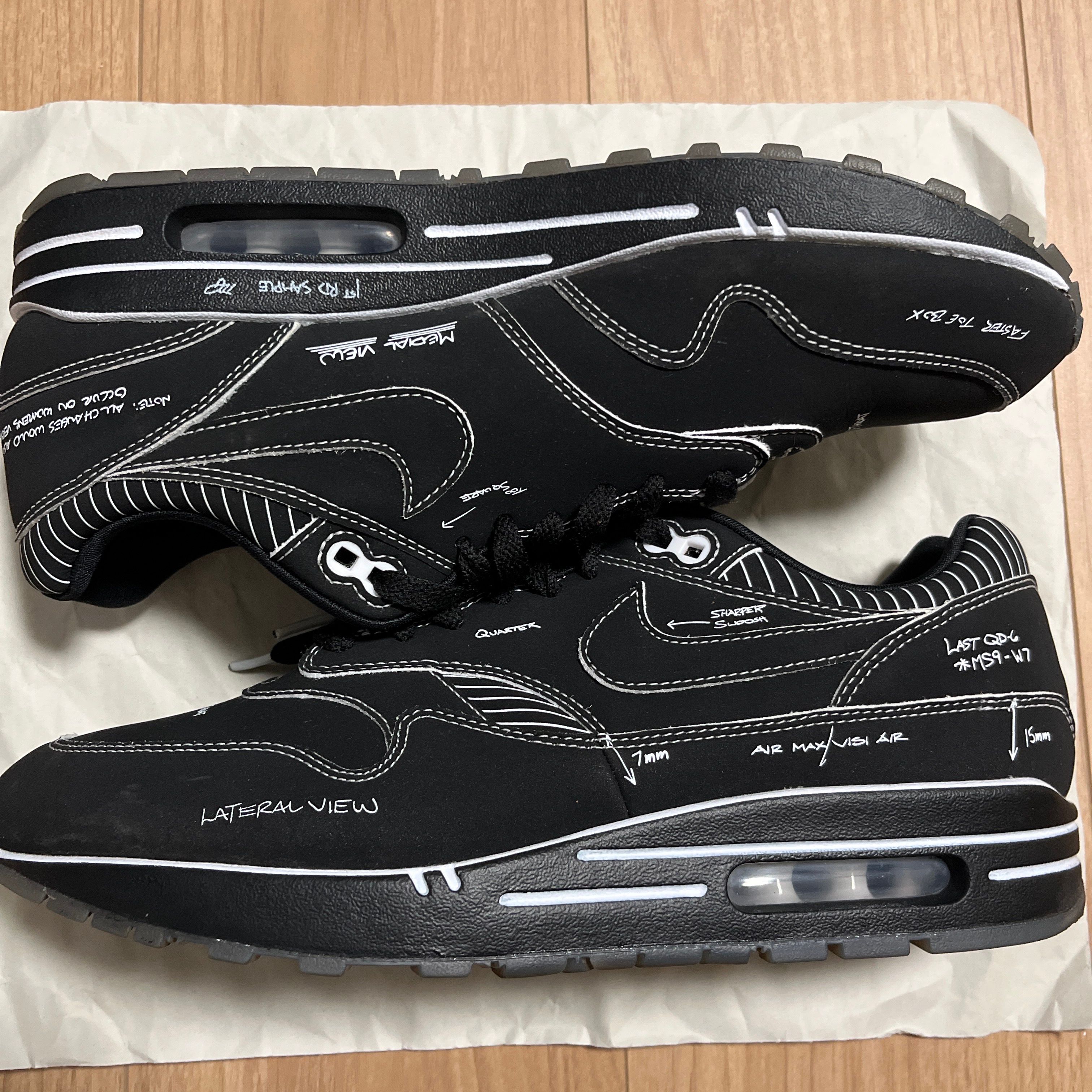 NIKE AIR MAX 1 TINKER SCHEMATIC BLACK