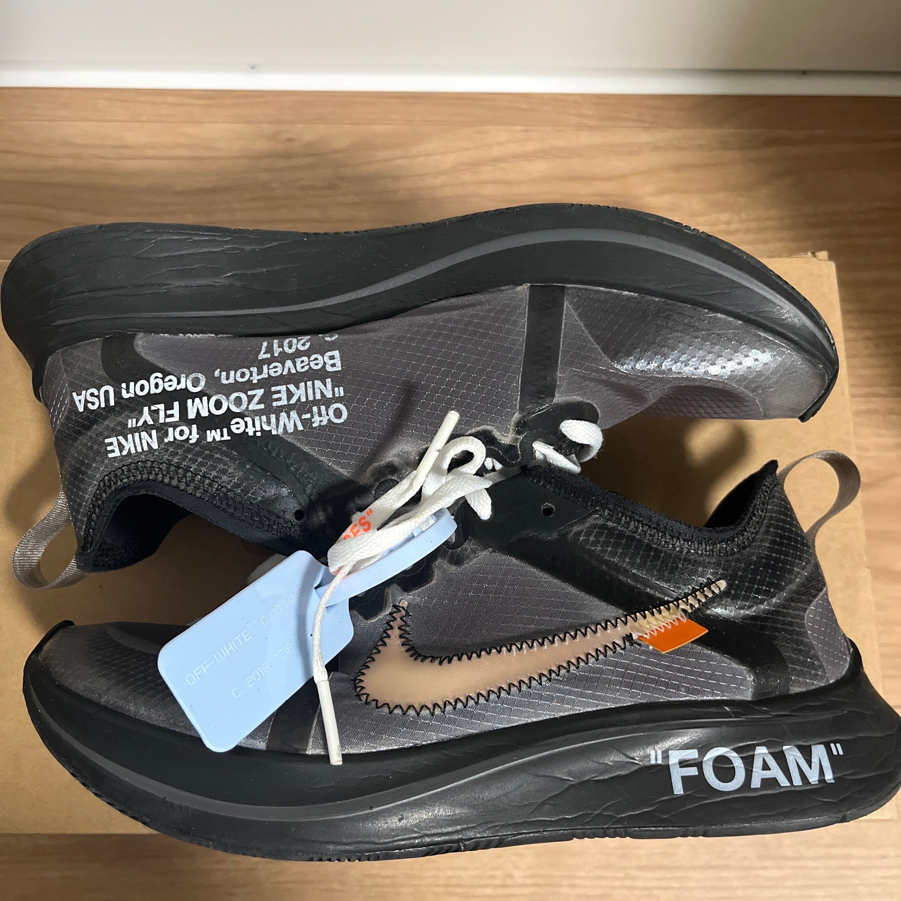 Off-White × Nike Zoom Fly "Black"