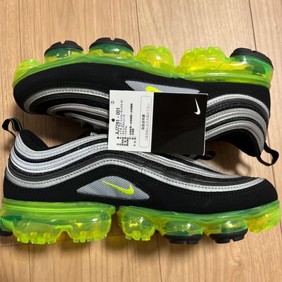 Nike Air Vapormax '97 "Black/Volt-Metallic Silver"