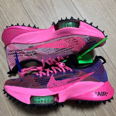 Off-White × Nike Air Zoom Tempo Next% Flyknit "Pink Glow"