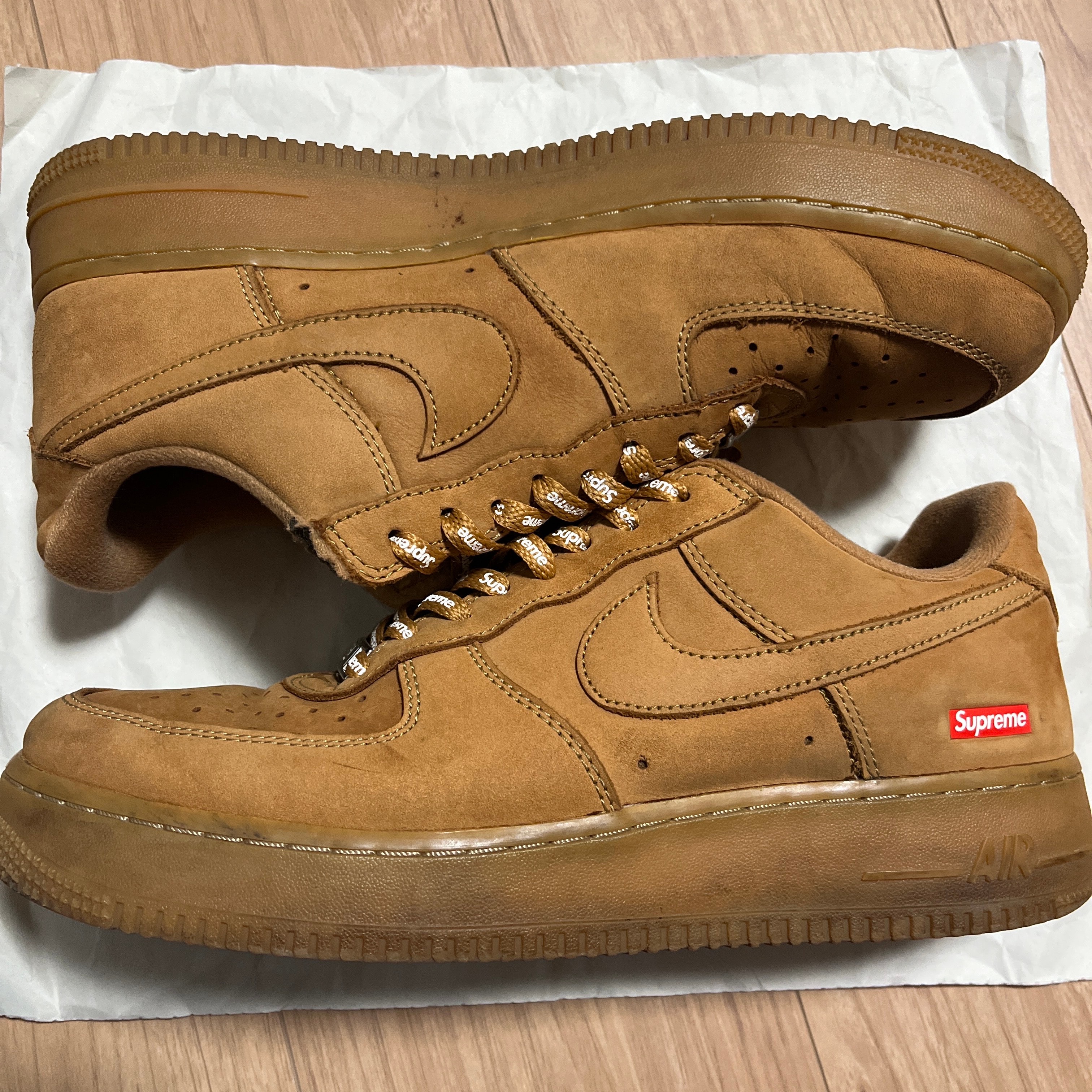 Supreme × Nike Air Force 1 Low "Flax/Wheat"
