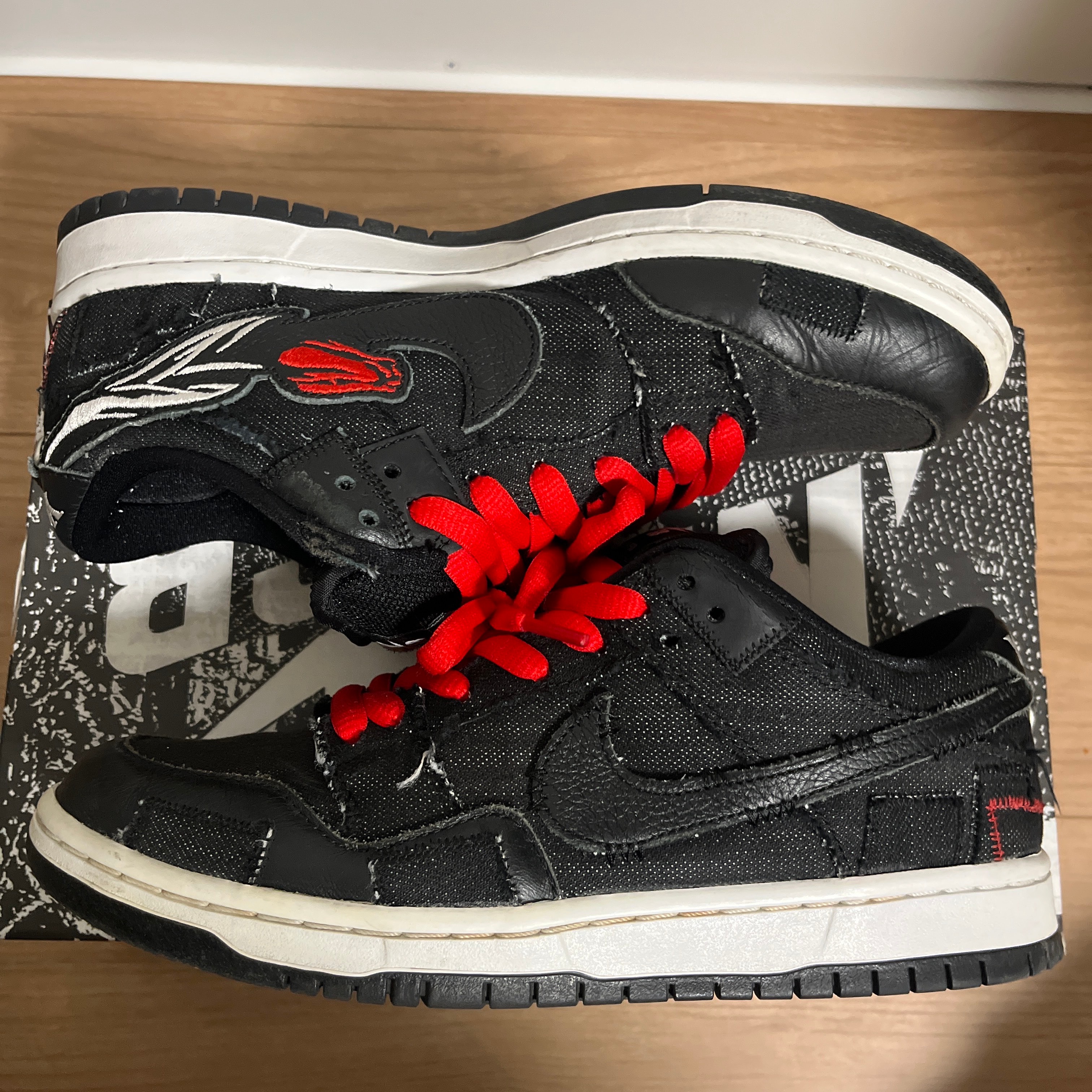 Wasted Youth × Nike SB Dunk Low "Black Denim"(Special Box) / VERDY