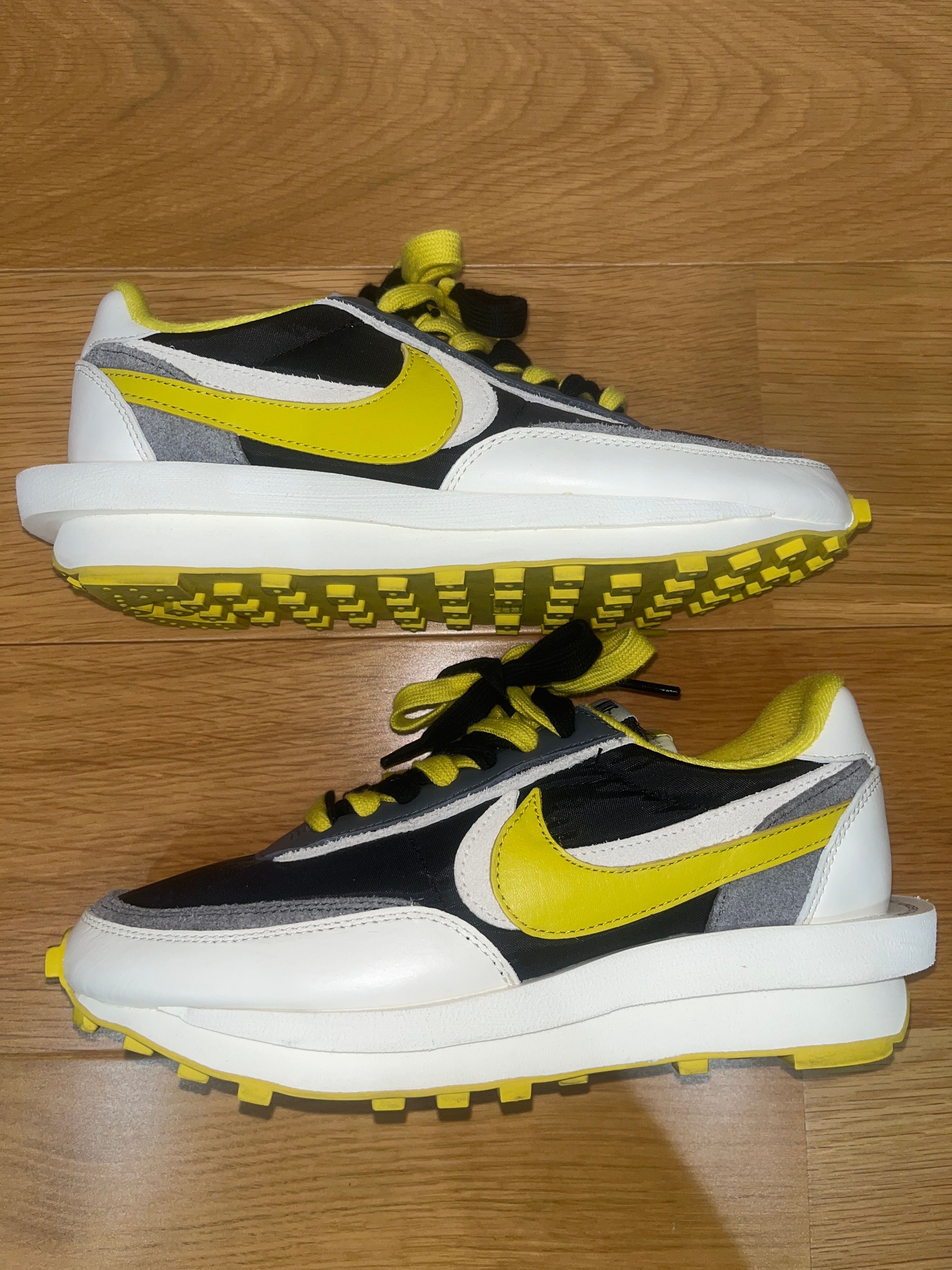UNDERCOVER × sacai × Nike LD Waffle "Black/Sail-Dark Grey-Bright Citron"