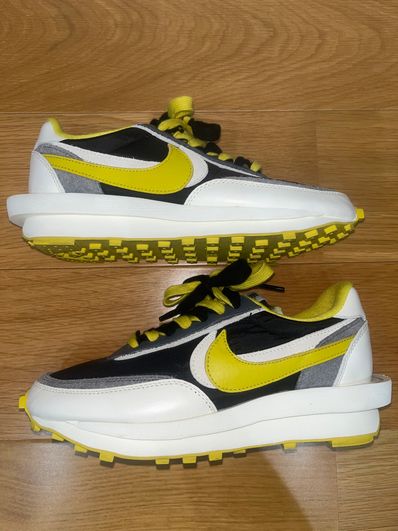 UNDERCOVER × sacai × Nike LD Waffle "Black/Sail-Dark Grey-Bright Citron"