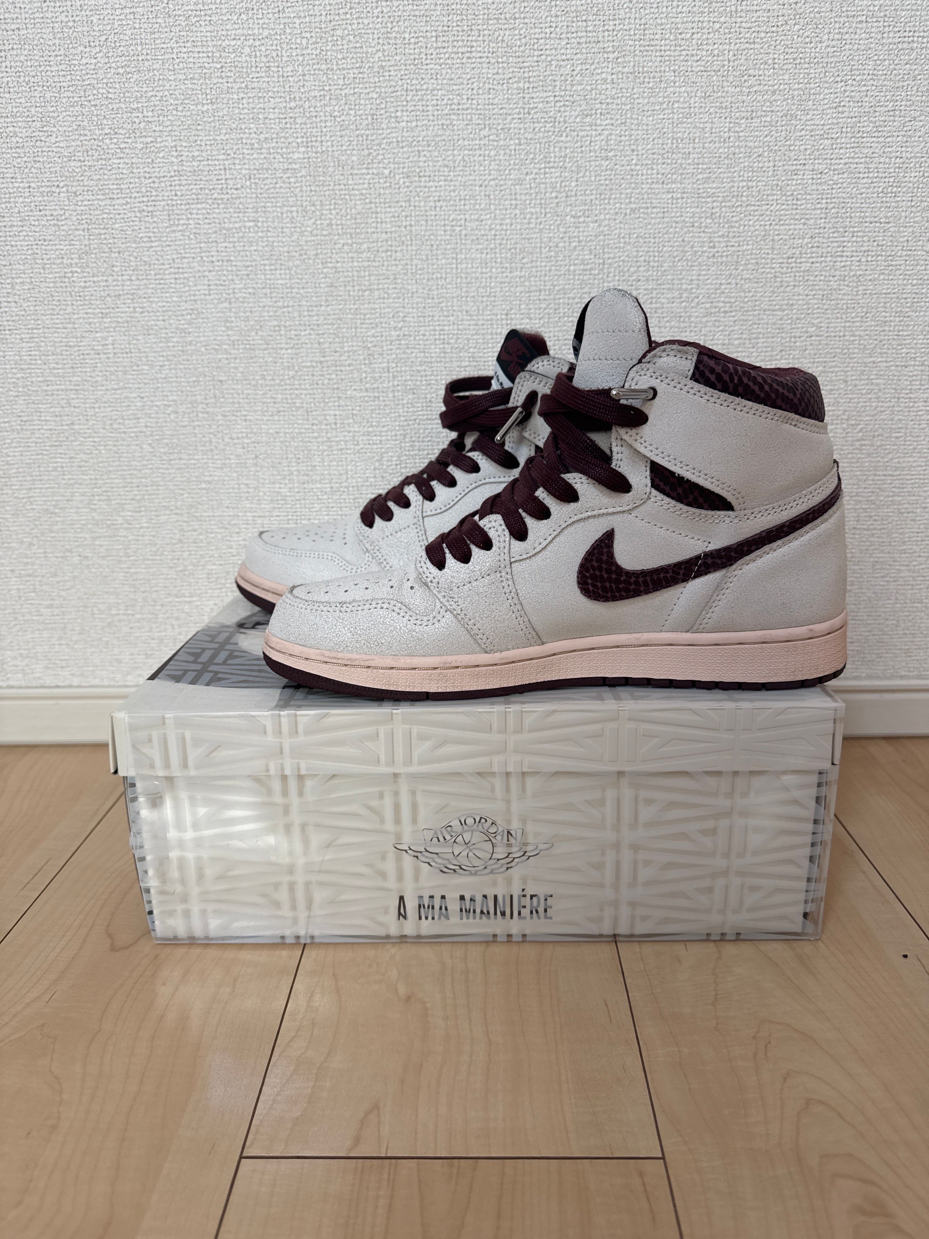 A Ma Maniere × Nike Air Jordan 1 Retro High OG "Sail and Burgundy"
