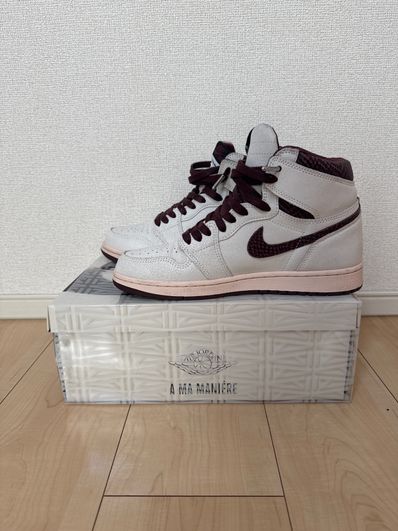 A Ma Maniere × Nike Air Jordan 1 Retro High OG "Sail and Burgundy"