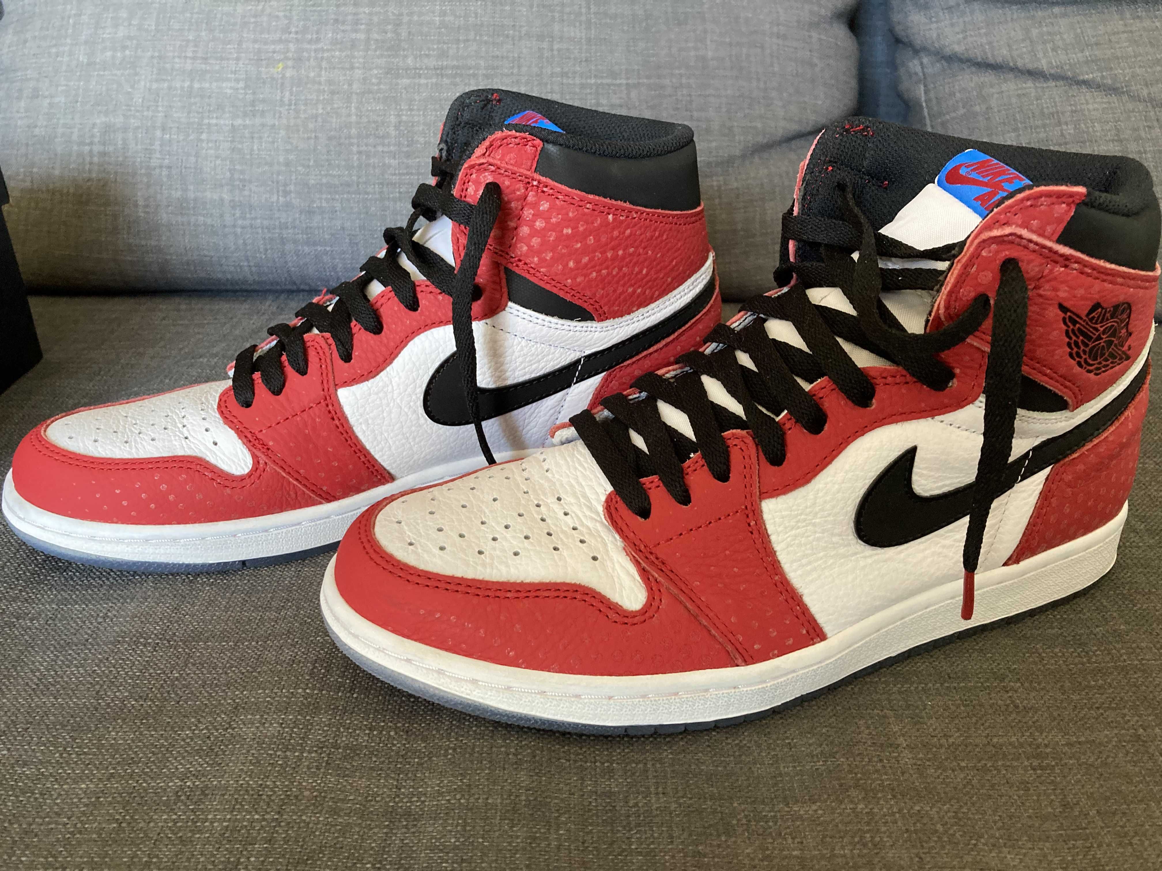 Spiderman × Nike Air Jordan 1 Origin Story "Gym Red/White/Photo Blue/Black"