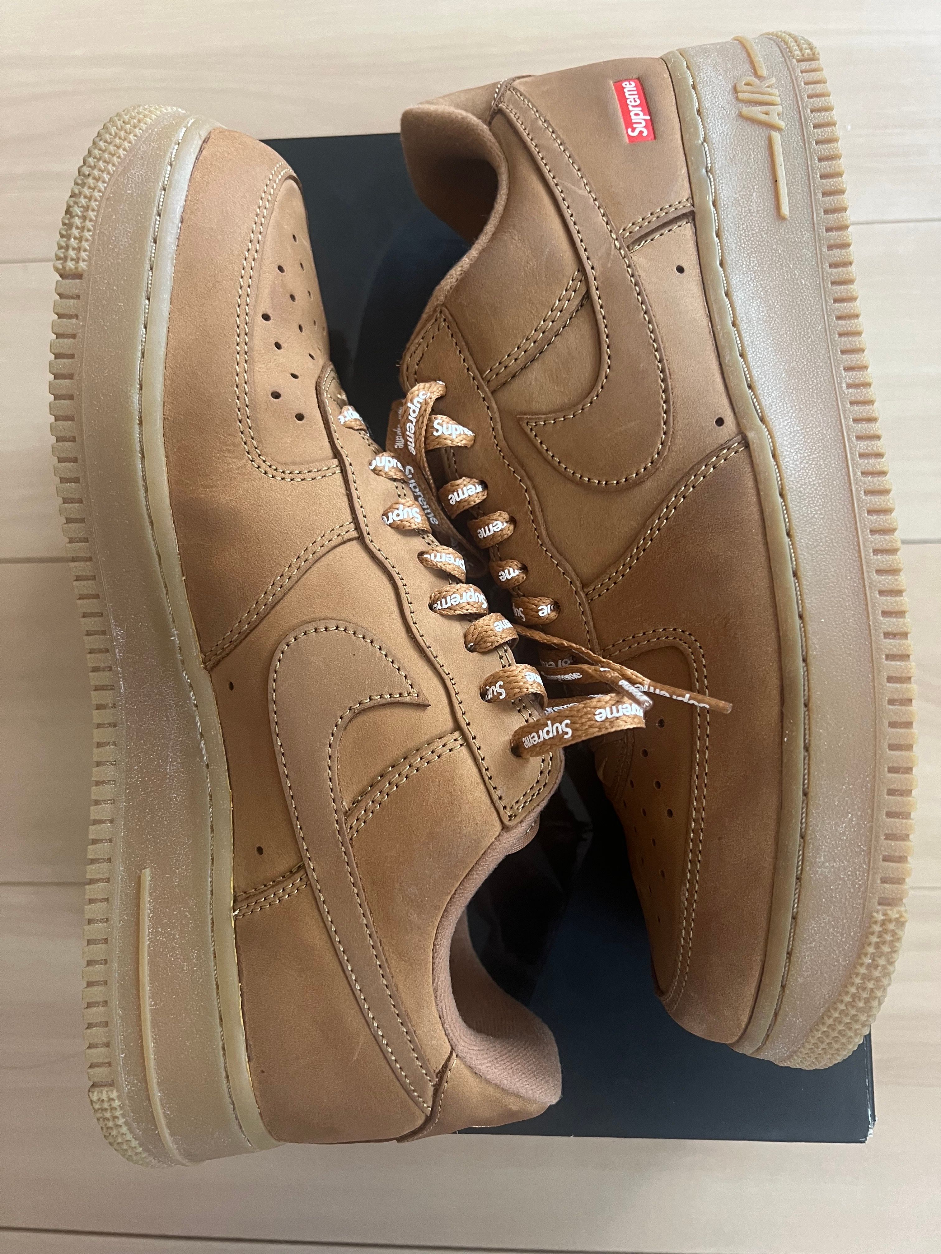 Supreme × Nike Air Force 1 Low "Flax/Wheat"