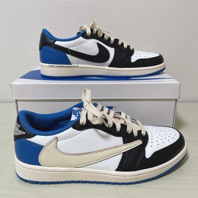 Travis Scott × fragment design × Nike Air Jordan 1 Low OG SP "Military Blue"