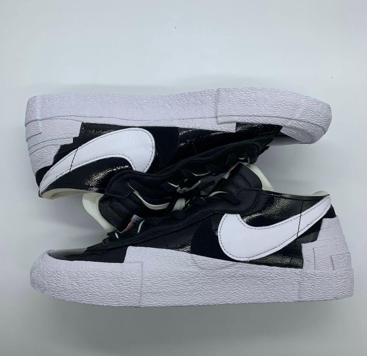 sacai × Nike Blazer Low "Black Patent Leather"